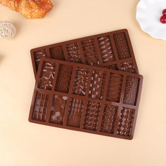 12 Cavity Chocolate Bar Silicone Mould