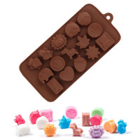 Fluted Round With Flower Silicone Chocolate Mould