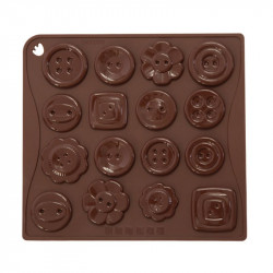 16 Cavity Buttons Silicone Chocolate Mould