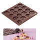 16 Cavity Buttons Silicone Chocolate Mould