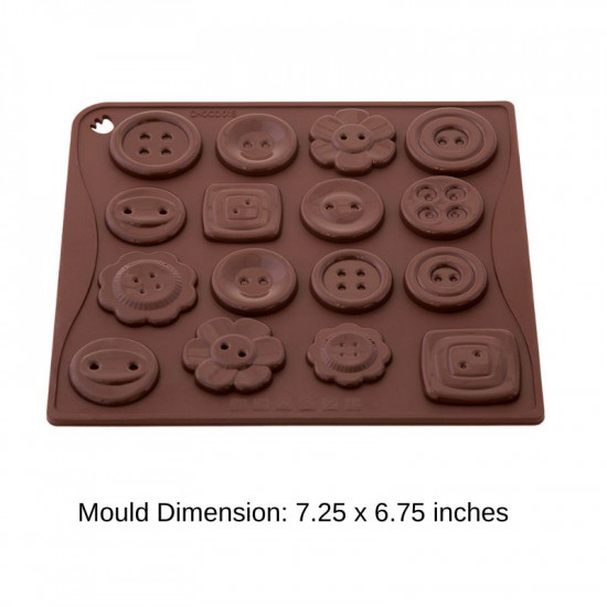 16 Cavity Buttons Silicone Chocolate Mould