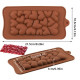 3D Bubble Heart Bar Shape Silicone Chocolate Mould