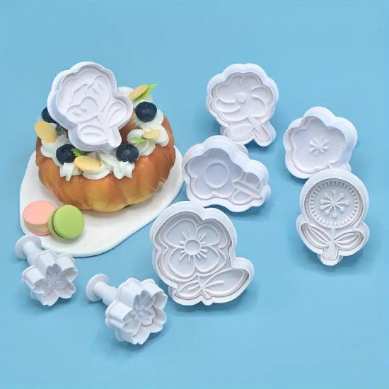 8 Different Flower Shape Plunger Cutter