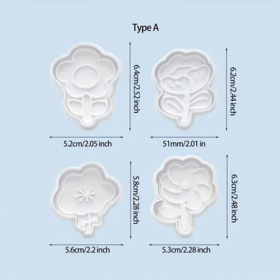 8 Different Flower Shape Plunger Cutter