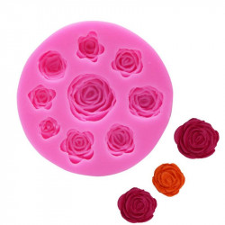 Rose 9 Cavity Fondant Mould