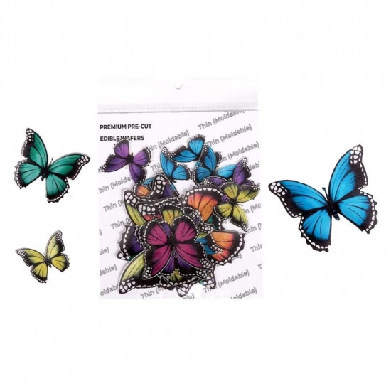 Vibrant Mix Sizes Wafer Butterfly WPC - 19 - Tastycrafts