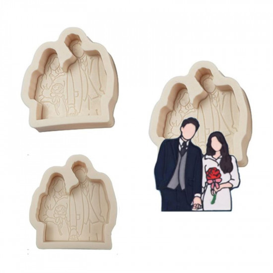 Engraved Couple Photo Frame Silicone Mould