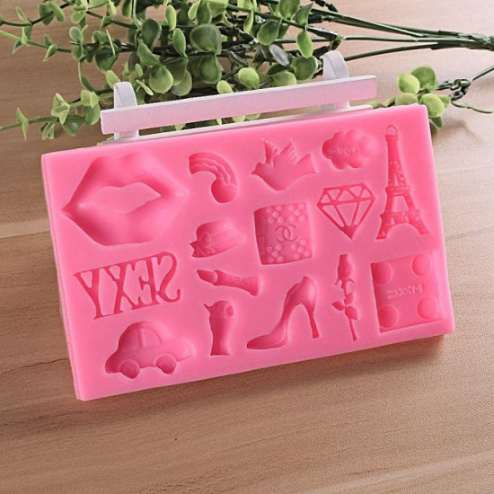 I Love Paris Theme Silicone Mould