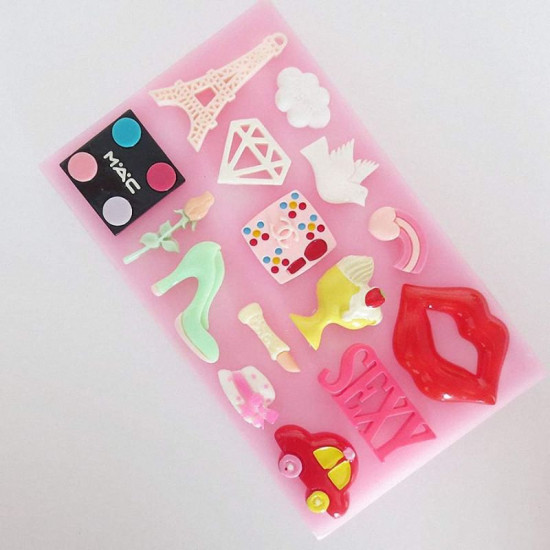 I Love Paris Theme Silicone Mould