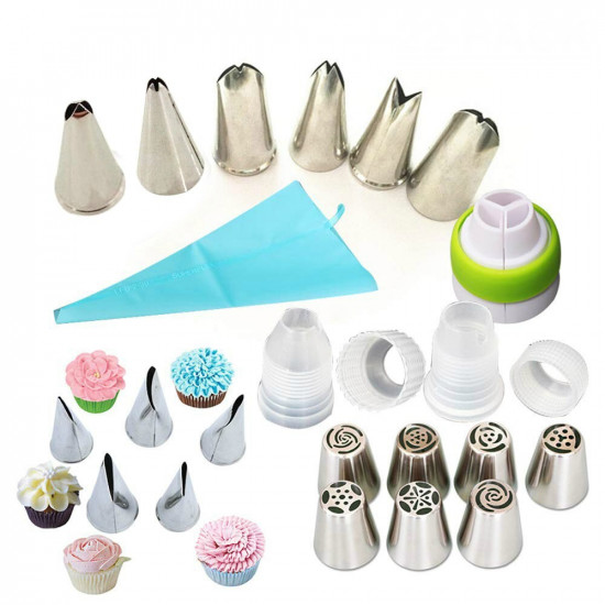 8pcs Silicone Pastry Bags Tips 6 Icing Piping Nozzles + Cream Reusable Pastry  Bags Cake Decorating Tools Pastry Nozzles - AliExpress