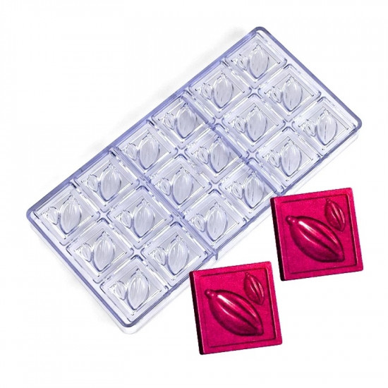 POLYCARBONATE CHOCOLATE MOULD - SQUARE DESIGN