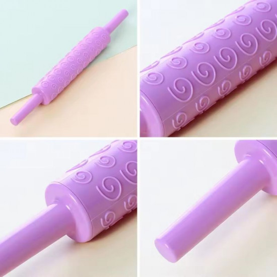 Spiral Embossed Textured Rolling Pin