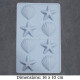 Starfish And Fan Shell Silicone Chocolate Mould