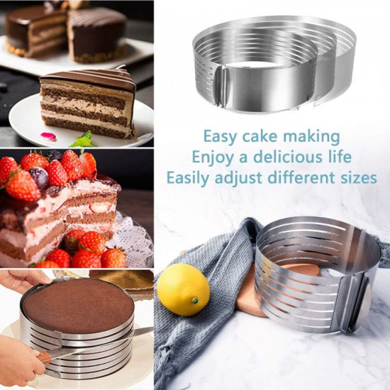 Cake Cutter | Cake Slicer 6-8 Inch Stainless Steel Adjustable Layered Cake Slicer 