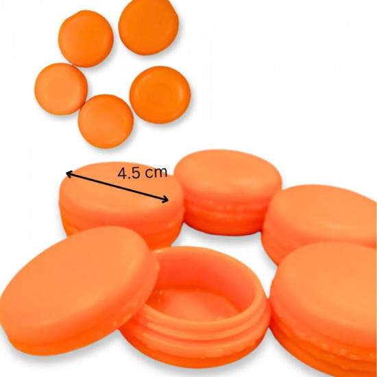 Artificial Macaron Cookie for Cake Decor - Orange (Set of 5)