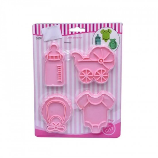 Baby Shower Fondant & Cookie Cutter 4 Pcs Set