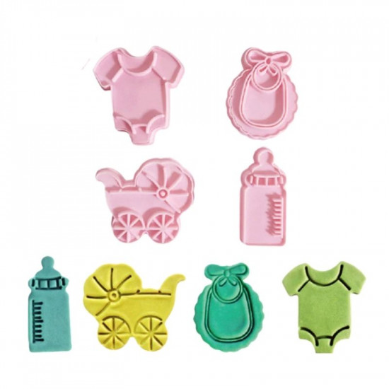 Baby Shower Fondant & Cookie Cutter 4 Pcs Set