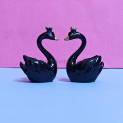 Swan Miniature Black (Set of 2)