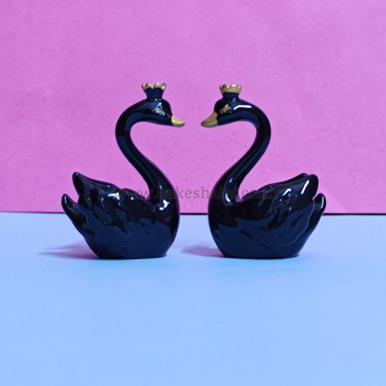 Swan Miniature Black (Set of 2)