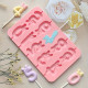 Adorable Bow Numbers Silicone Chocolate Mould