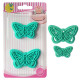 Butterfly Shaped Plastic Cookie Stamps 2 Pieces