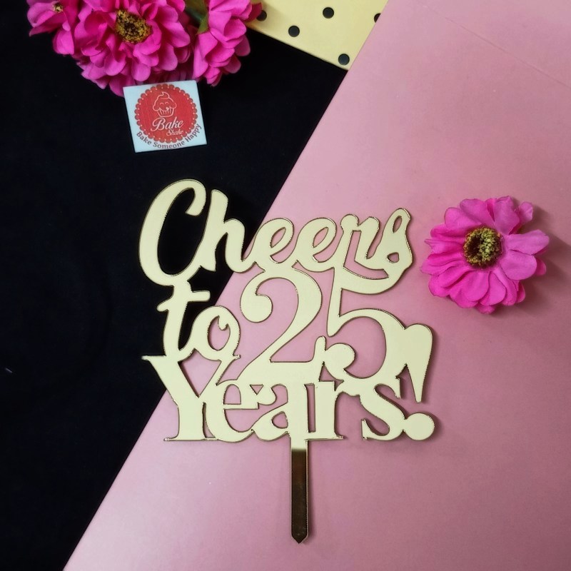Cake Topper - Cheers to..Years – BlackOrchidDesigns