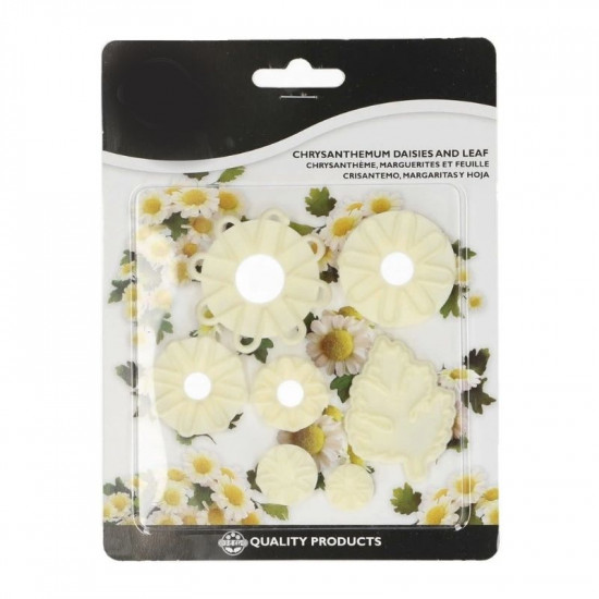 Chrysanthemum Daisies & Leaf Cutters Set of 7