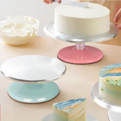 Detachable 360° Rotating Cake Turntable (12 Inch) - Random Colour