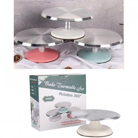 Detachable 360° Rotating Cake Turntable (12 Inch) - Random Colour