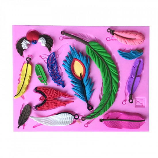 Feather Angel Wings Mix Silicone Mould