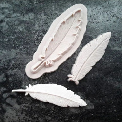 Feather Shaped Silicone Fondant Mould 2 Pcs