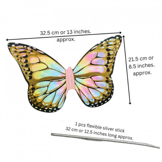 Giant Paper Butterfly Cake Topper - Pastel Colours