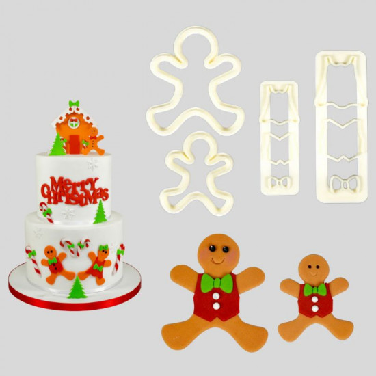 Gingerbread Man Cookie Cutter 4 Pcs