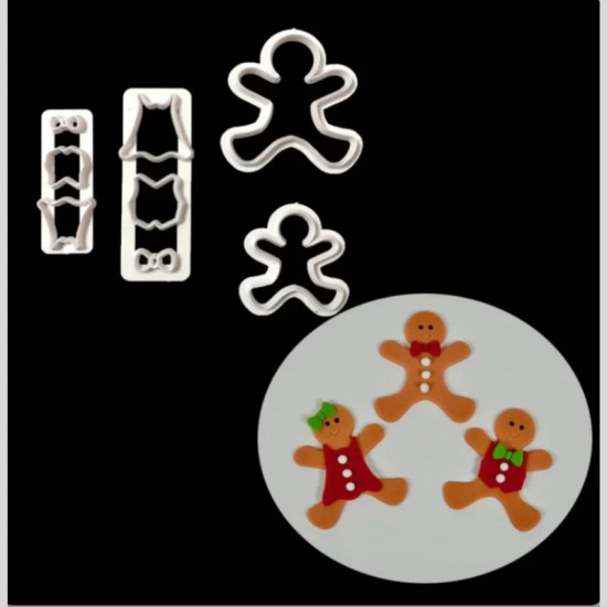 Gingerbread Man Cookie Cutter 4 Pcs