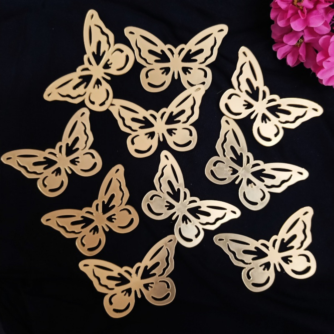 Acrylic Gold Butterflies