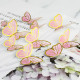 Gold Edged Pink Shaded Paper Butterfly (10 Pieces)