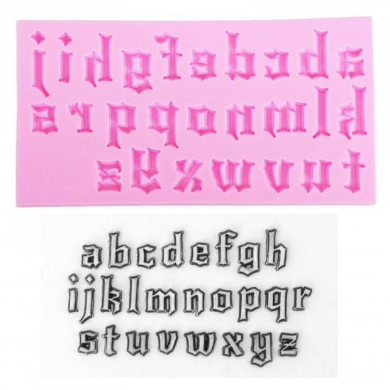 Gothic Font Lowercase Alphabet Silicone Mould