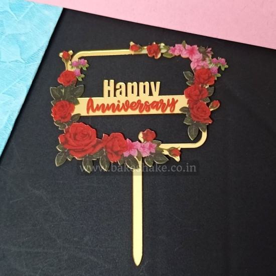 Happy Anniversary Acrylic Cake Topper (ACT-53)