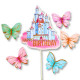 Happy Birthday Castle Paper Cake Topper (Set of 6 Pieces)