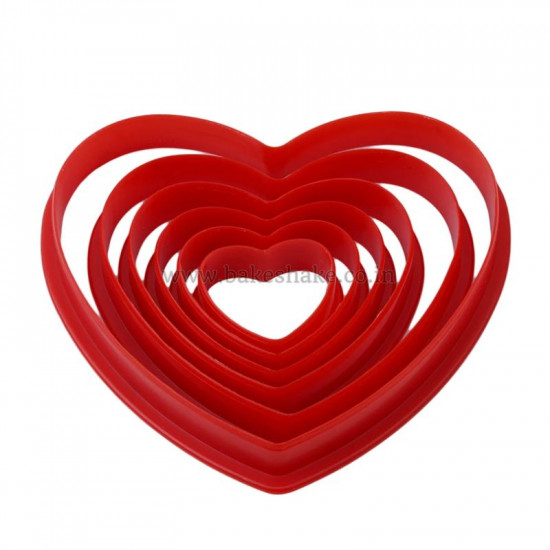 Heart Shape Cookie Cutter - Set of 6 Pieces