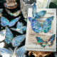 Holographic 3D Butterfly Stickers (20 Pieces) - Blue