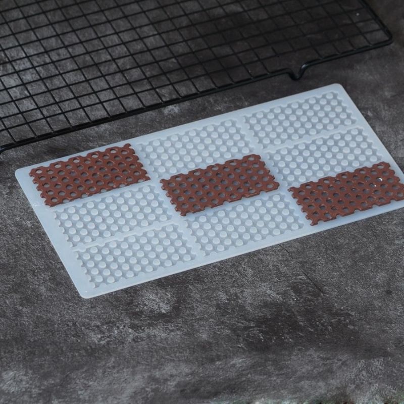 Square Leaf Tile Chocolate Mold, Chocolate Molds