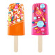 Ice Cream With Stripes Design Popsicle Mould 4 Cavity