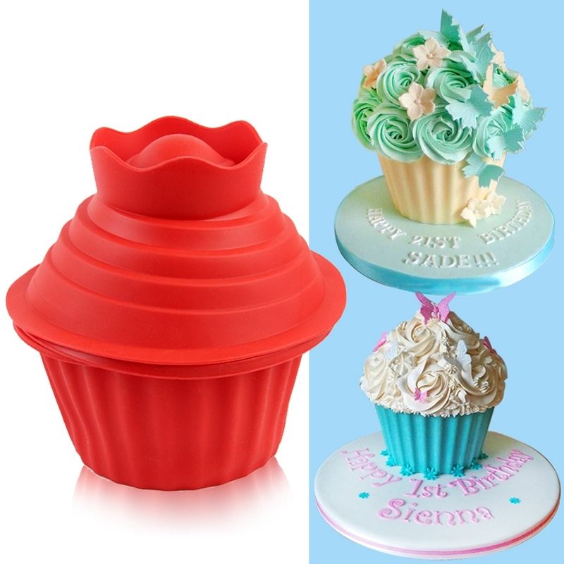 Buy MOLDBERRY Cupcake Mould Big Silicone Giant Cupcake Cake Pan Mold  Reusable for Cake Baking Muffin Pack of 1 (Multi Color) Online at Best  Prices in India - JioMart.