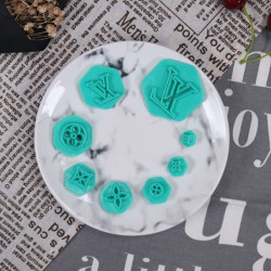 Designer Logo Floral Stencil Embosser (8 Pcs)