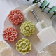 Moon Cake Mould / Cookie Press Stamp - 4 Unique Flower Design