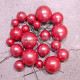 Red Faux Ball Toppers for Cake Decoration (20 Pcs) Pearl Finish