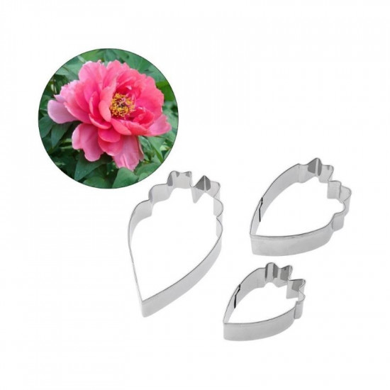 Peony Flower Petal Fondant Cutter Set