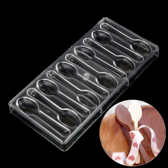 Spoon Shape Polycarbonate Chocolate Mould