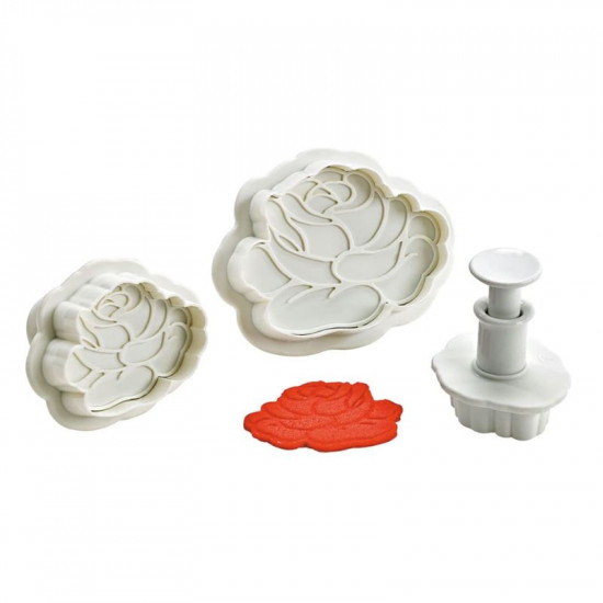 Rose Shape Plunger Cutter Set of 3 Pieces